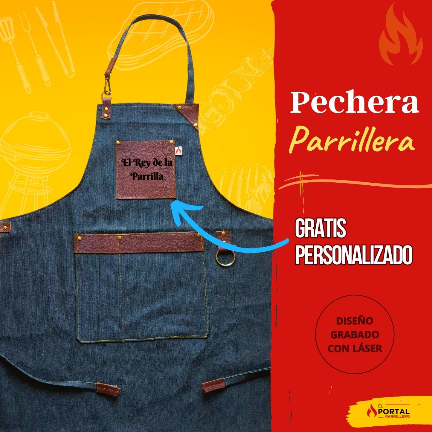Pechera Parrillera - Gratis Personalizado