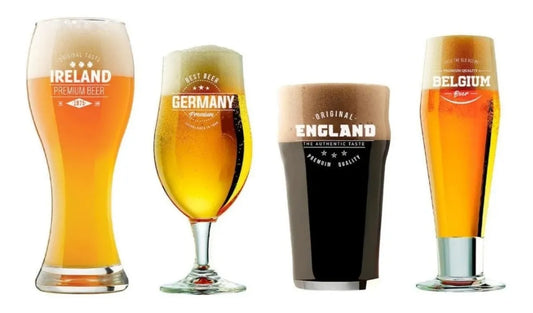 Set 4 Vasos Cerveceros Colección Europe Beer Glasso